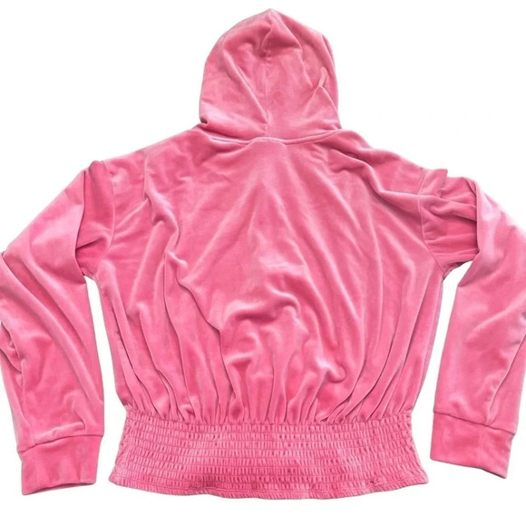 EUC Anthropologie Saturday Sunday Barbie pink velour zip-up hoodie. Small. - Picture 2 of 11
